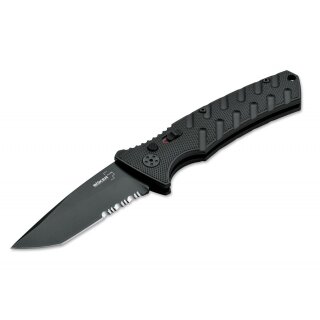 Taschenmesser EH Spring B&ouml;ker Plus Strike Tanto All Black 85mm AUS-8