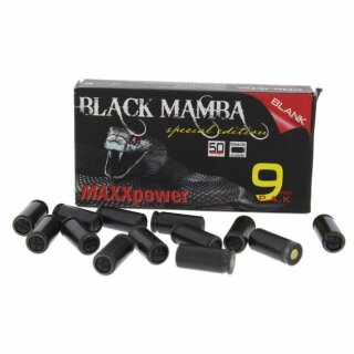 Platzpatronen Stahl 9mmPAK Br&uuml;niert Black Mamba 50Stck ab18