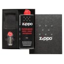 Geschenkbox Zippo mit 125 ml Benzin und 6 Feuersteinen