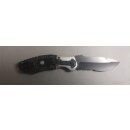 Taschenmesser ZH Schwarz Silber mit Clip 80mm Slipjoint S&auml;gezahnung