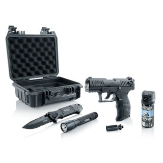 Pistole Walther P22Q R2D-Kit 9mmPAK 7Rds ab18 mit Lampe, Messer, Pfeffer, Koffer