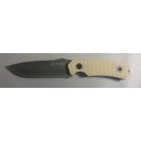 Fahrtenmesser G10 Griff Tan 120mm Stonewashed mit Cordurascheide