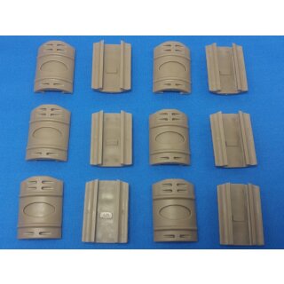 Railcover Gummi 12Stck Coyote f&uuml;r 22mm Rail