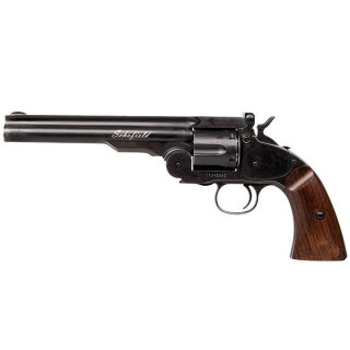 Luftdruckrevolver ASG Schofield 6&quot; Aging Black 4,5mmDiabolo Co2NBB ab18