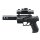 Luftpistole Walther Nighthawk 4,5mmDiabolo Co2NBB mit NH-Kompensator und Red Dot