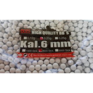 0,20g BBs BGS Wei&szlig; 2000Stck im Beutel Statt 6,95&euro; nur