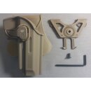 Holster Roto Cytac f&uuml;r Beretta 92 FDE mit Molle und...