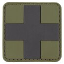 Patch PVC First Aid Oliv Schwarz 5x5cm