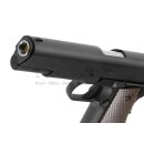 Pistole WE M1911 Full Metal v3 Schwarz 6mmBB GBB 15Rds ab18
