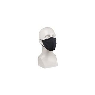 Schutzmaske V-Shape Schwarz Ripstop mit Nasenb&uuml;gel f&uuml;r Brillentr&auml;ger