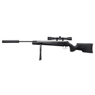 Luftgewehr airmaX&reg; SR1250S 4,5mmDiabolo Knicklauf ab18 mit ZF, Zweibein, Schalld&auml;mpfer