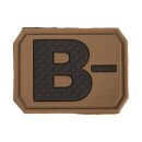 Patch PVC Blutgruppe B Negativ Coyote B- 3,8x2,8cm