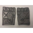 Handschuhe ohne Finger Leder Schwarz XS