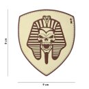 Patch PVC Pharaoh Skull Sand 80 x 90mm