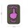Patch PVC Tactical Finger Oliv Pink 45 x 69mm