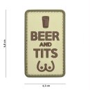 Patch PVC Beer And Tits Sand 42 x 68mm