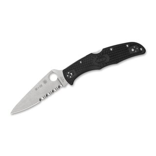 Taschenmesser EH Spyderco Endura Thin Red Line 58mm VG-10 Backlock S&auml;gezahnung