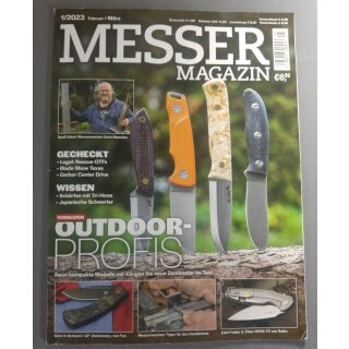 Zeitschrift Messer Magazin 1/2023 Februar + M&auml;rz