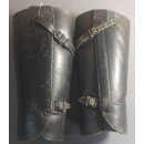 WW2 Gamaschen Wehrmacht Leder Ungleiches Paar Original Gebraucht