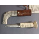 Fahrtenmesser Samimesser Gebr. 86mm Knochengriff und Scheide