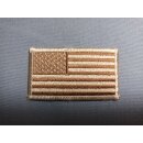 Patch Stoff US Flagge Coyote 8x4,5cm