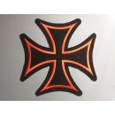 Patch Stoff Eisernes Kreuz 21x21cm Schwarz+Rot Iron Cross B&uuml;gelbild