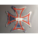 Patch Stoff Eisernes Kreuz 21x21cm Schwarz+Rot Iron Cross B&uuml;gelbild