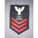 Patch Stoff US Navy Black Red Petty Officer 1st Class...