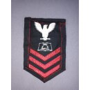 Patch Stoff US Navy Black Red Petty Officer 1st Class Commissaryman 10x15,5cm