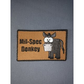 Patch Stoff Mil-Spec Donkey Coyote 8x5cm