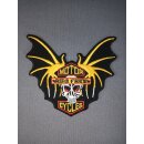 Patch Stoff Motorcycles Ride Free 9x9cm