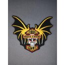 Patch Stoff Motorcycles Ride Free 9x9cm