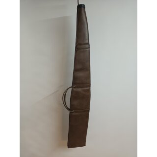 Gewehrtasche Vintage Leder Braun Gebr. 118 x 18cm Gef&uuml;ttert