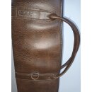 Gewehrtasche Vintage Leder Braun Gebr. 118 x 18cm Gef&uuml;ttert
