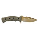 Fahrtenmesser Desert Gold Rubbergrip full tang 100mm mit...