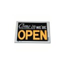 Schild Kunststoff Come In We`re Open 30,5 x 20,5 cm