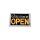 Schild Kunststoff Come In We`re Open 30,5 x 20,5 cm