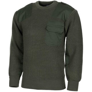 BW Pullover mit Brusttasche Oliv 54 (80% Wolle)