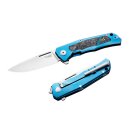 Taschenmesser LionSteel Q4ttro Blue Ti CF