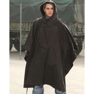 Poncho Ripstop Schwarz