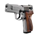 Pistole Walther P88 Nickel+Holzgriff 9mmPAK ab18