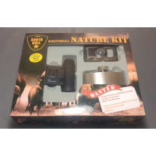 Outdoor Nature Kit Southbull mit 8x21 Fernglas, Multitool und Flachmann